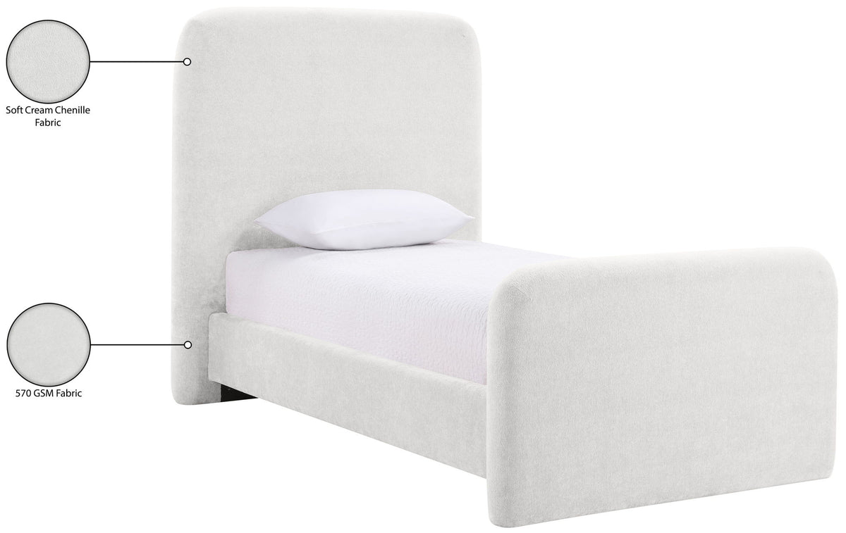 Fira - Chenille Fabric Upholstered Bed