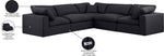 Comfy - 5 Piece Linen Modular Corner Sectional