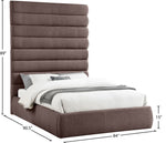 Adam - Linen Fabric Bed With 89" Headboard