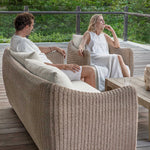 Sunset - Wicker Outdoor Sofa - Oatmeal / Oyster White