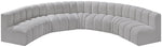 Arc - Boucle Fabric 7 Piece U-Shaped Modular Sofa