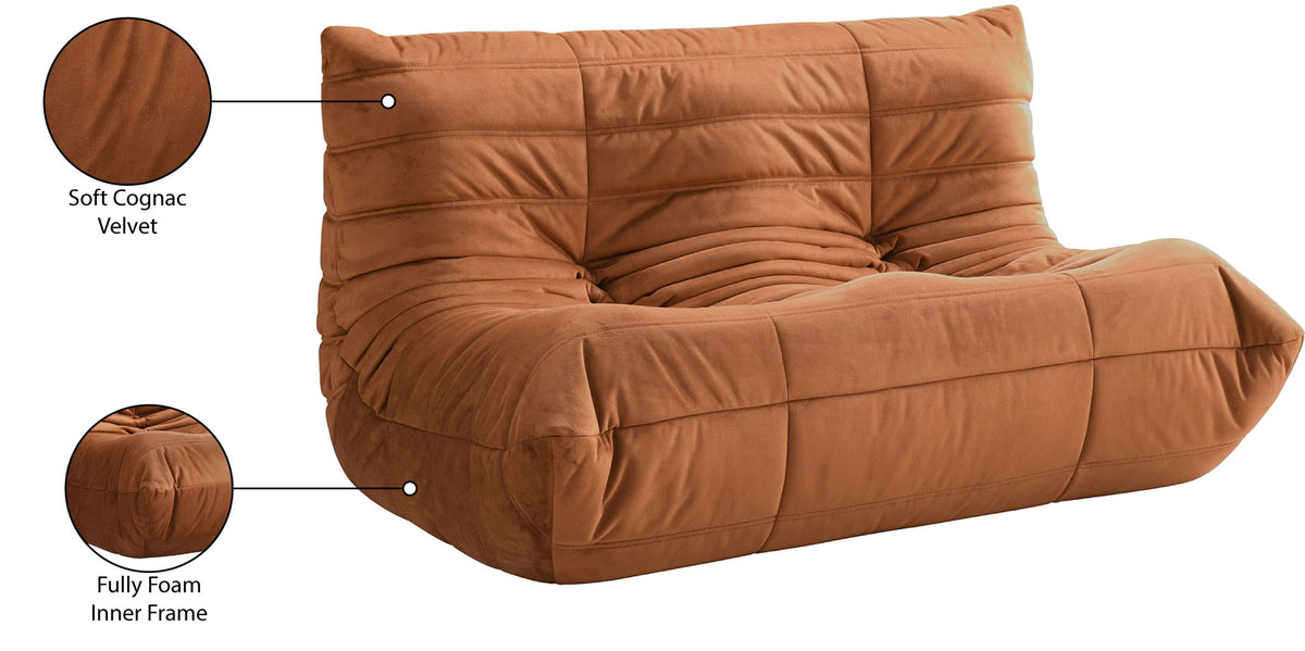 Relax - Velvet 54.75" Upholstered Loveseat
