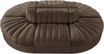Rummi - Oval Velvet Performance Fabric Upholstered 6 Piece Modular Sectional