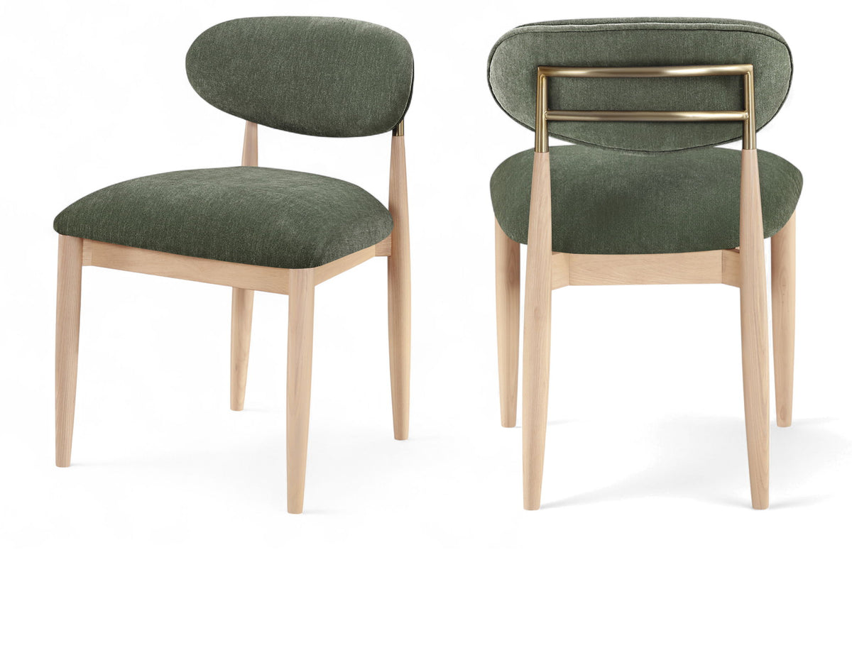 Riccio - Fabric Dining Side Chair (Set of 2) - Natural Frame