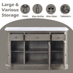 Zumala - Server - Marble Top & Weathered Oak