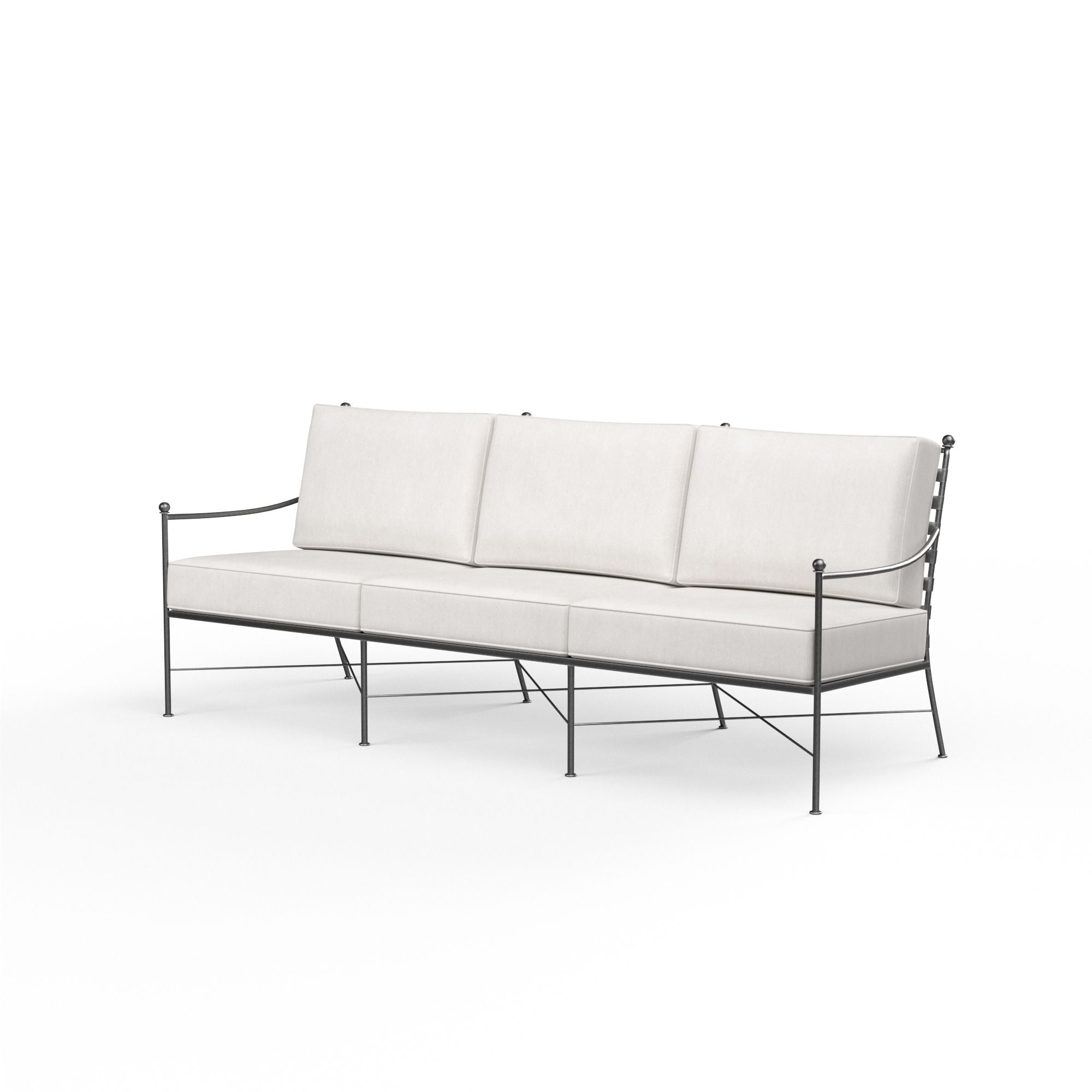 Provence - Sofa, With Self Welt - Canvas Flax / Black
