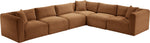 Shaggy - Fabric 6 Piece Modular Corner Sectional