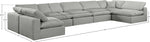 Comfy - 7 Piece Linen Modular Armless Sectional
