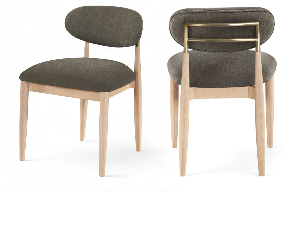Riccio - Fabric Dining Side Chair (Set of 2) - Natural Frame