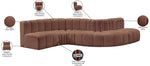 Arc - Faux Leather 6 Piece Curved Modular Sofa