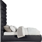Adam - Chenille Fabric Bed With 89" Headboard