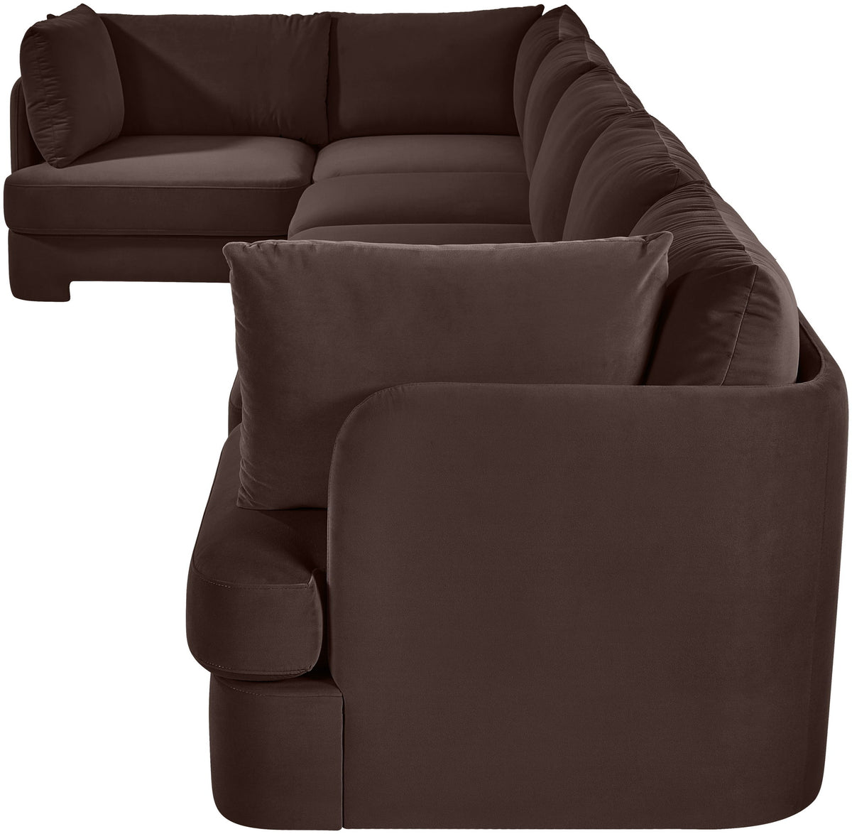 Hammond - Velvet Performance Fabric Upholstered 6 Piece L-Shaped Sectional