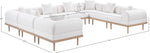 Laguna - 8 Piece Resilient Water Resistant Fabric 142" Upholstered Outdoor Patio Modular Sectional