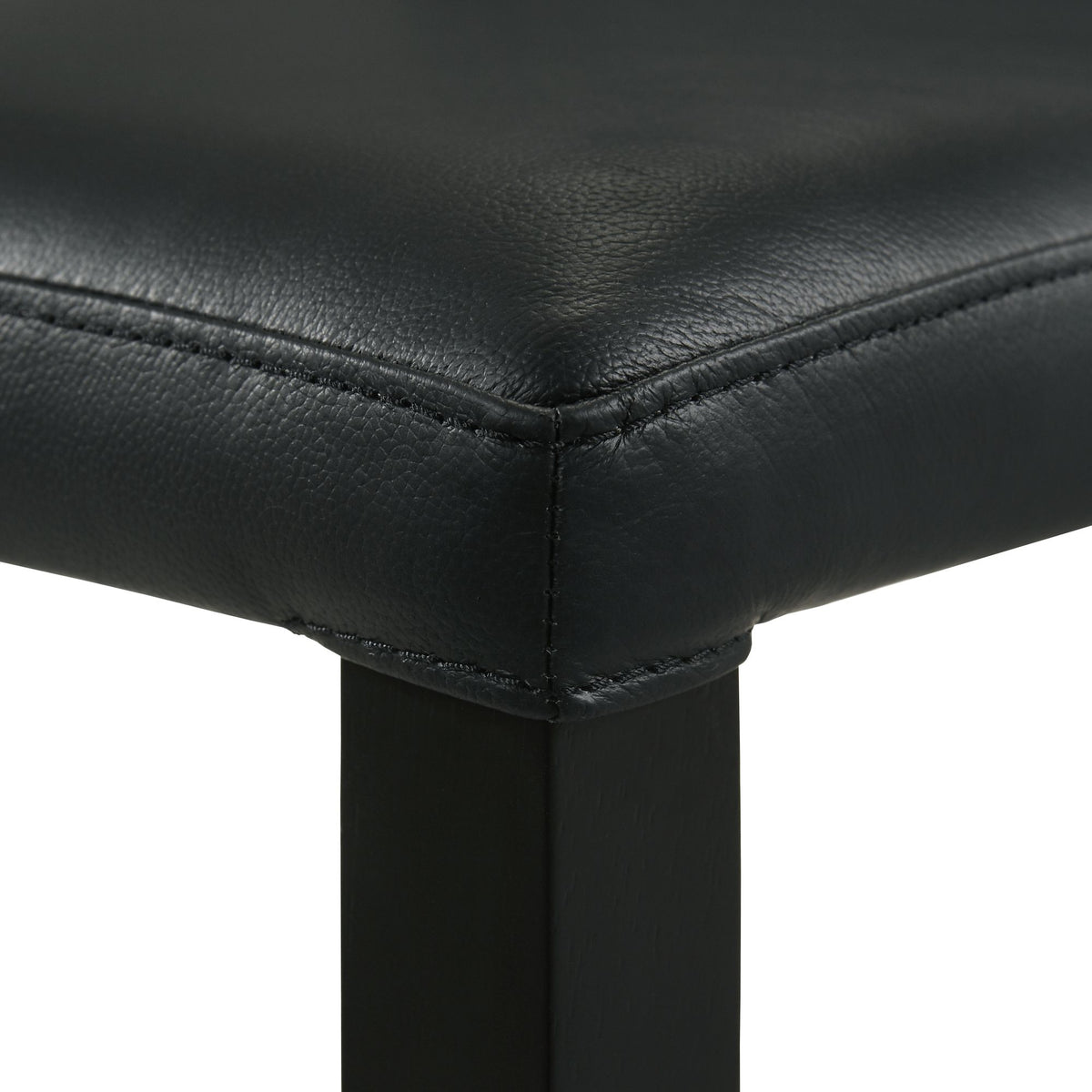 Elyza - Full Back Top Grain Leather Upholstered Wood Dining Chairs (Set of 2)