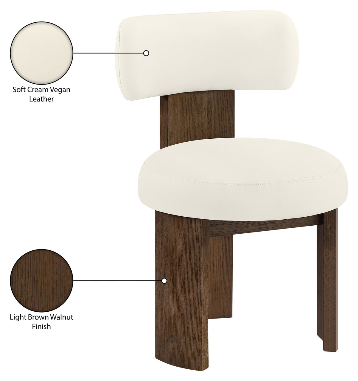 Atelier - Vegan Leather Upholstered Dining Chair (Set of 2) - Painted Brown Frame