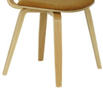 Jaguar - Curved Back Wood Dining Chair With Faux Leather Seat