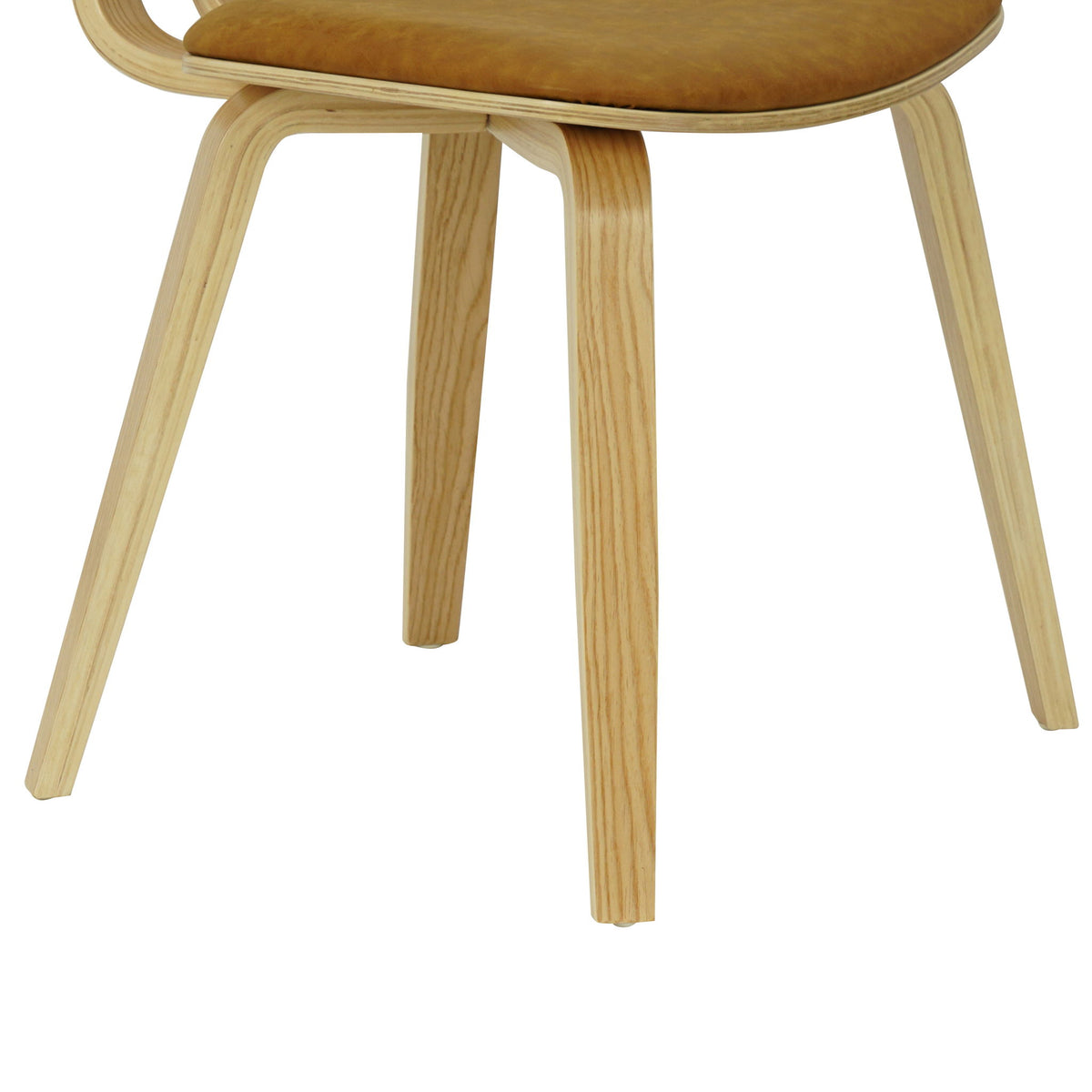 Jaguar - Curved Back Wood Dining Chair With Faux Leather Seat