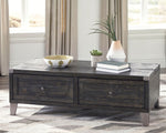 Todoe - Lift Top Cocktail Table - Dark Gray