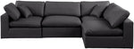 Comfy - 4 Piece Faux Leather Modular Armless Sectional