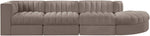 Rummi - Velvet Performance Fabric Upholstered 4 Piece Modular Sectional With Reverse Corner Chair