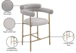 Blake - Counter Stool With Bronze Legs (Set of 2)