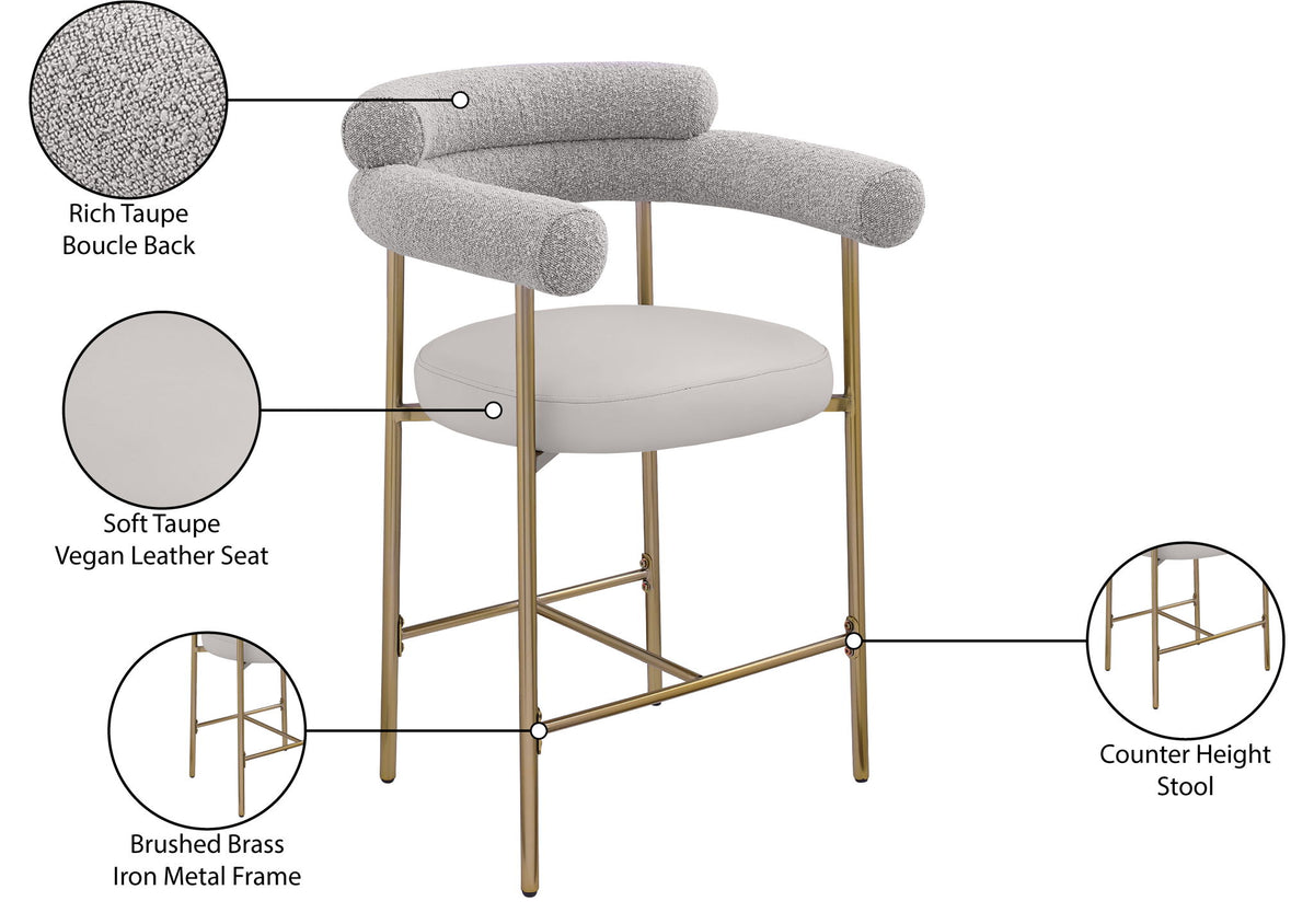 Blake - Counter Stool With Bronze Legs (Set of 2)