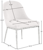 Ferro - Upholstered Dining Side Chair With Brushed Silver Legs