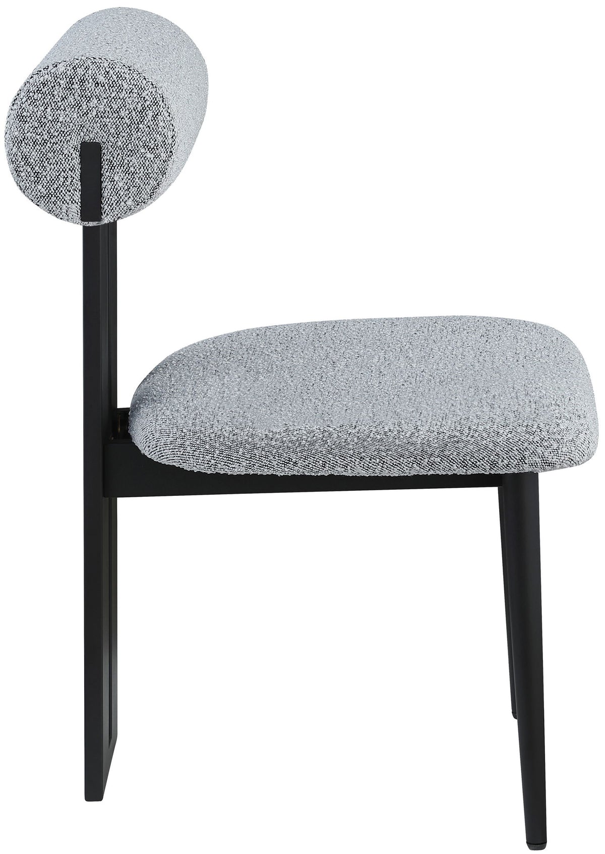 Dario - Boucle Dining Chair With Black Frame (Set of 2)