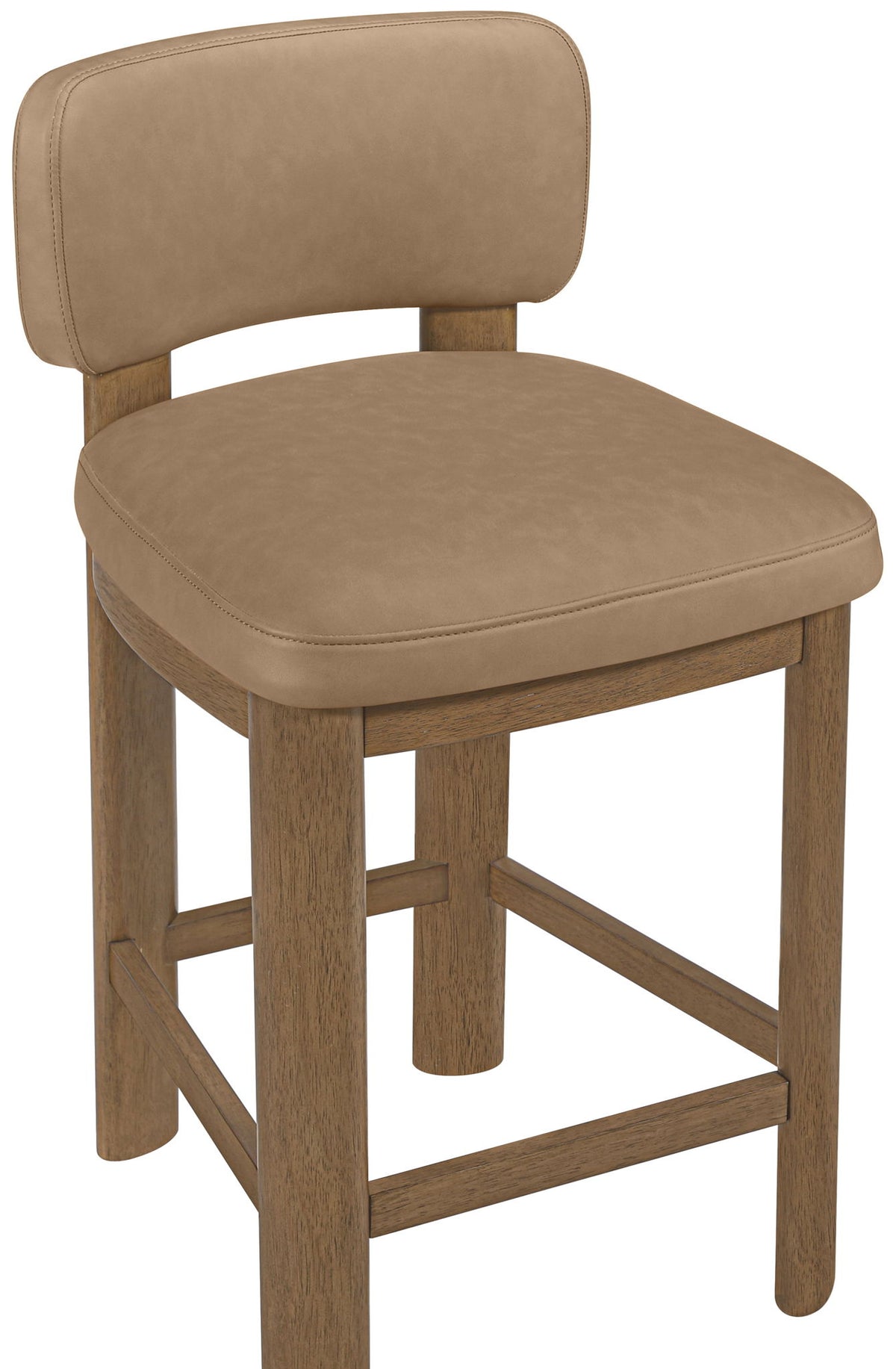 Paloma - Faux Leather Upholstered Counter Stool (Set of 2) - Brown Frame