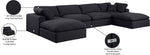 Comfy - 6 Piece Linen Modular Double Chaise Sectional