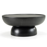 Akron - Modern Black & White Faux Marble Round Coffee Table by VIG Furniture - View 1
