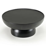 Akron - Modern Black & White Faux Marble Round Coffee Table by VIG Furniture - View 2