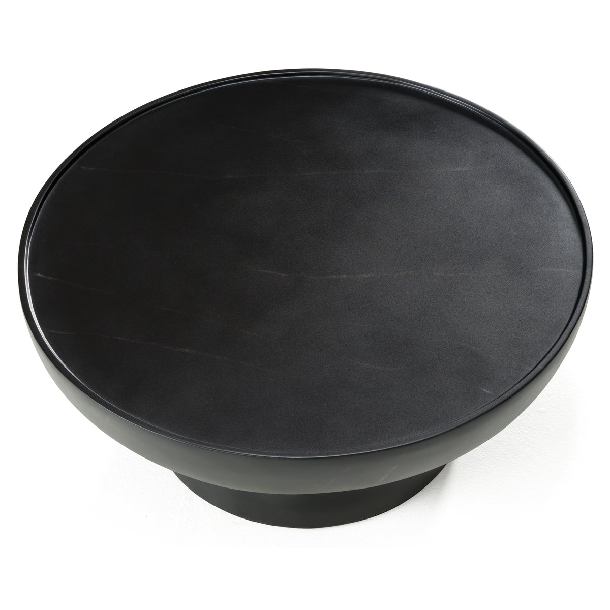 Akron - Modern Black & White Faux Marble Round Coffee Table by VIG Furniture - View 3