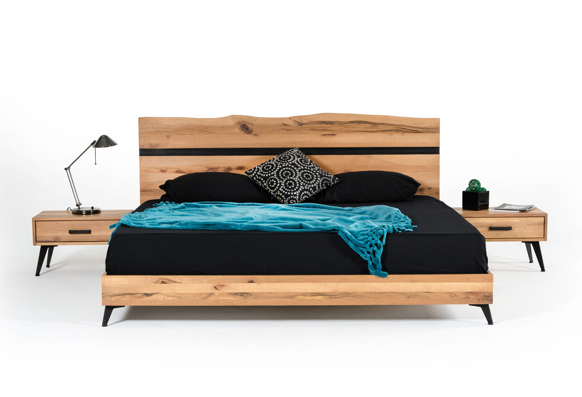 Eastern King Alan Modern Drift Oak Bed by VIG Furniture - View 1