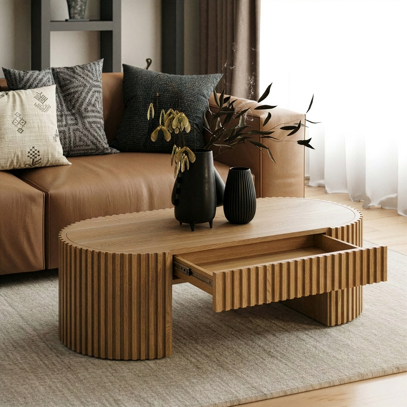 Albrite - Modern Natural Ash Coffee Table by VIG Furniture - View 7
