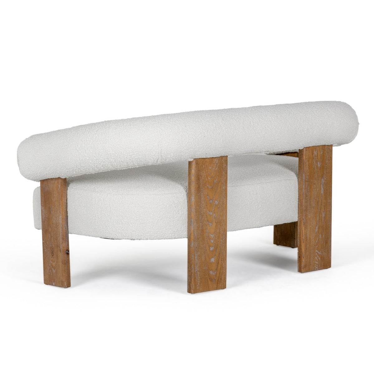Aledo - Modern Off-White Fabric + Oak Loveseat by VIG Furniture - View 3