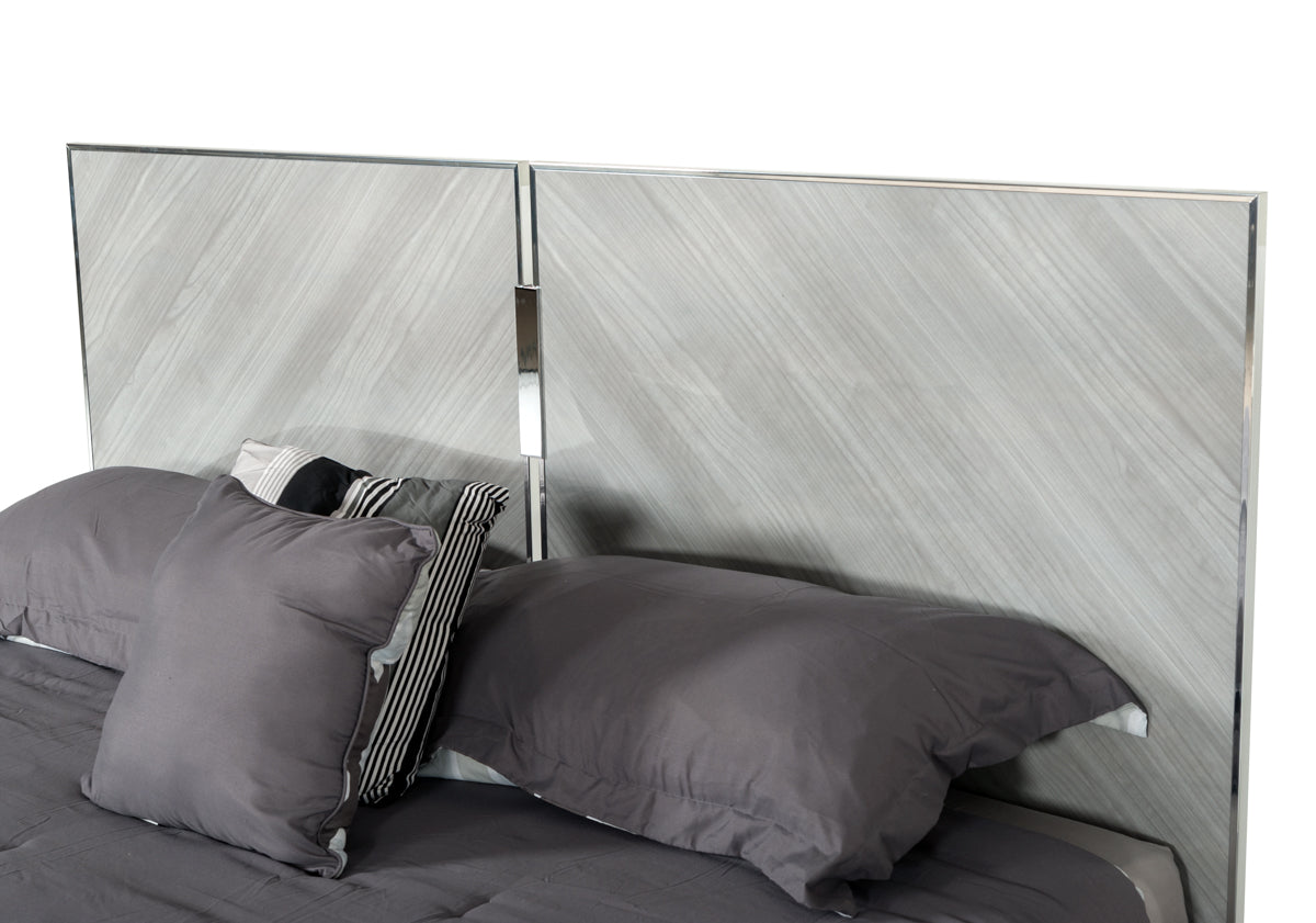 Alexa Italian Modern Grey Bed by VIG Furniture - View 4