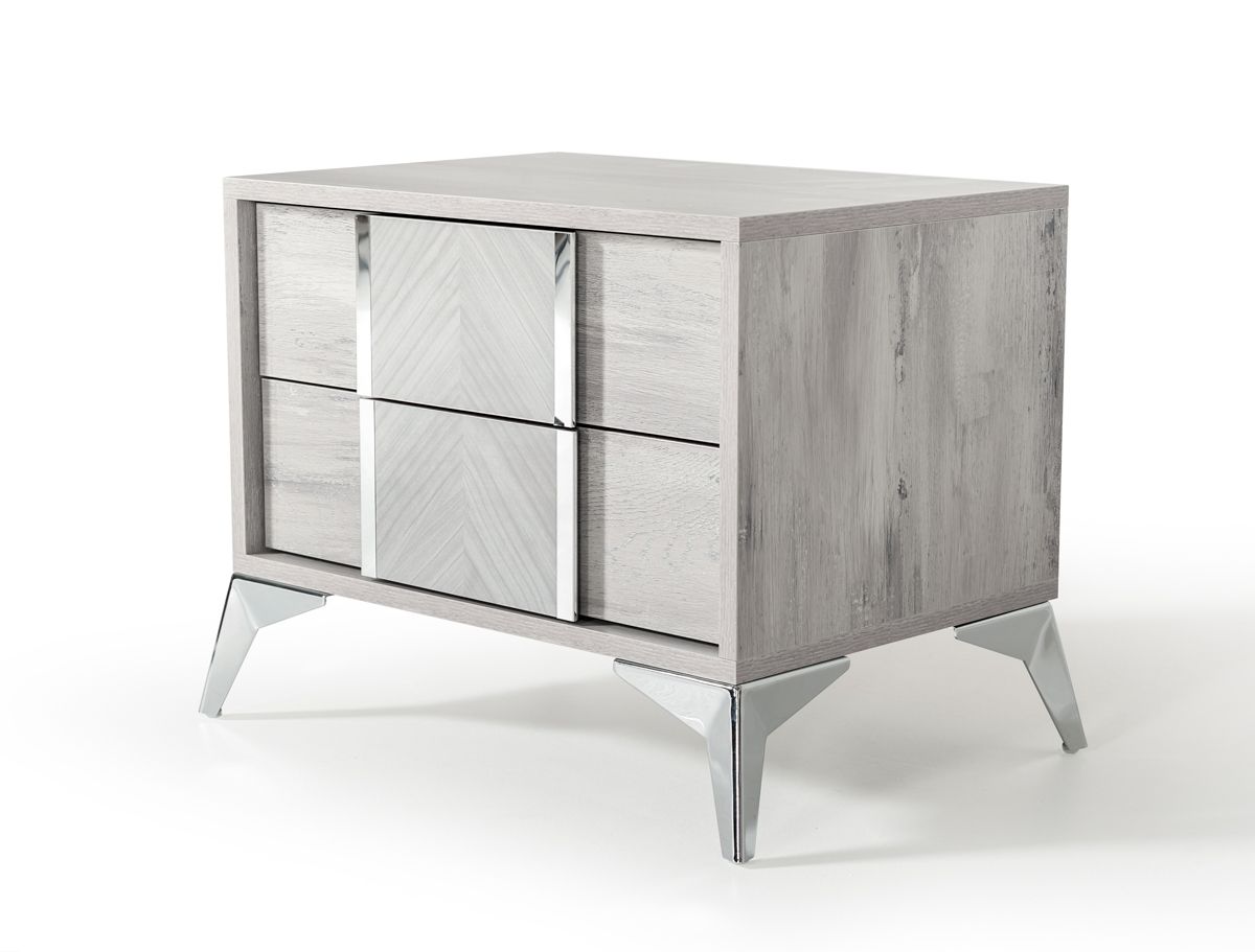 Queen Alexa Italian Modern Grey Bedroom Set