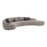 Allis - Glam Grey and Black Fabric Curved Sectional Sofa by VIG Furniture - View 9