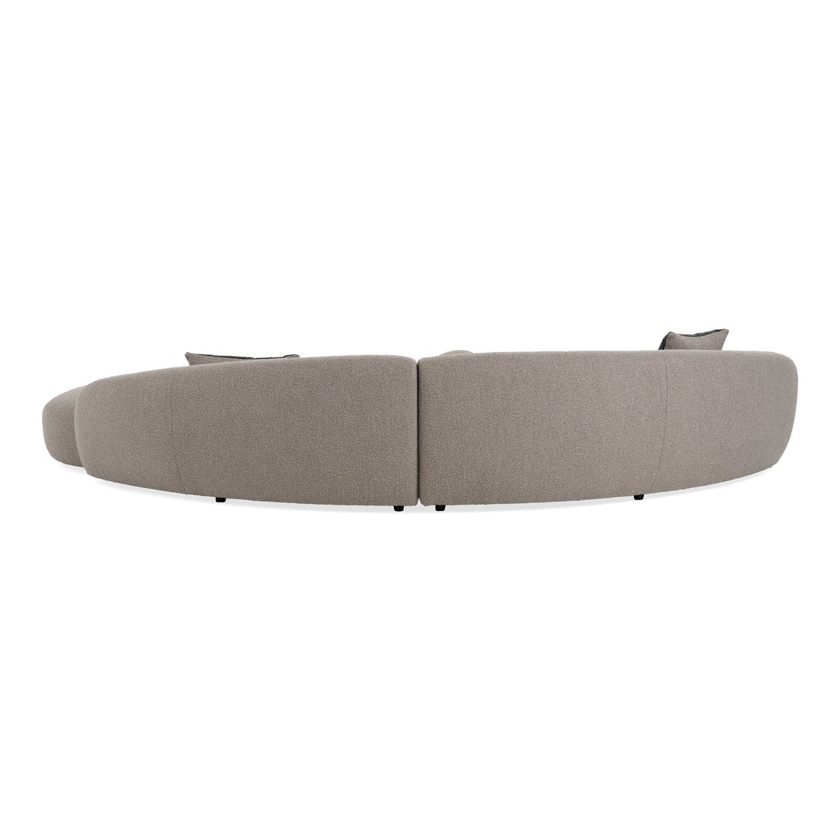 Allis - Glam Grey and Black Fabric Curved Sectional Sofa by VIG Furniture - View 10