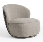 Allis - Glam Grey and Black Fabric Swivel Accent Chair by VIG Furniture - View 4