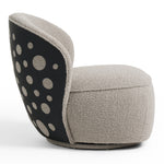 Allis - Glam Grey and Black Fabric Swivel Accent Chair by VIG Furniture - View 5