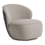 Allis - Glam Grey and Black Fabric Swivel Accent Chair by VIG Furniture - View 1