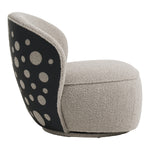 Allis - Glam Grey and Black Fabric Swivel Accent Chair by VIG Furniture - View 9