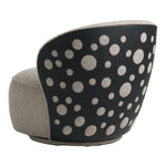 Allis - Glam Grey and Black Fabric Swivel Accent Chair by VIG Furniture - View 10