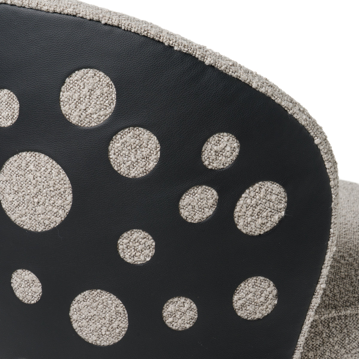 Allis - Glam Grey and Black Fabric Swivel Accent Chair by VIG Furniture - View 2