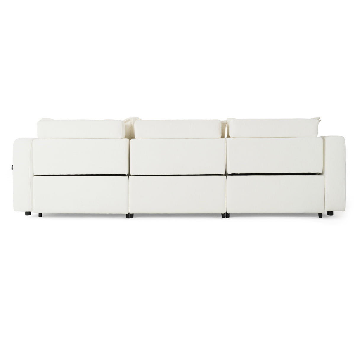 Almagre - Modern White Fabric Sofa w/ 3 Electric Recliners by VIG Furniture - View 4