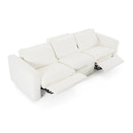 Almagre - Modern White Fabric Sofa w/ 3 Electric Recliners by VIG Furniture - View 5
