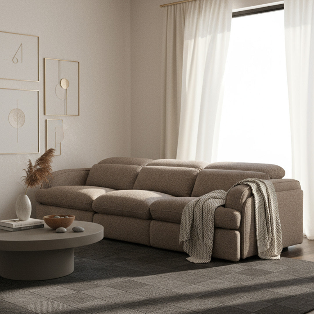 Ambler - Modern Brown Fabric Sofa w/ 2 Power Recliners by VIG Furniture - View 8