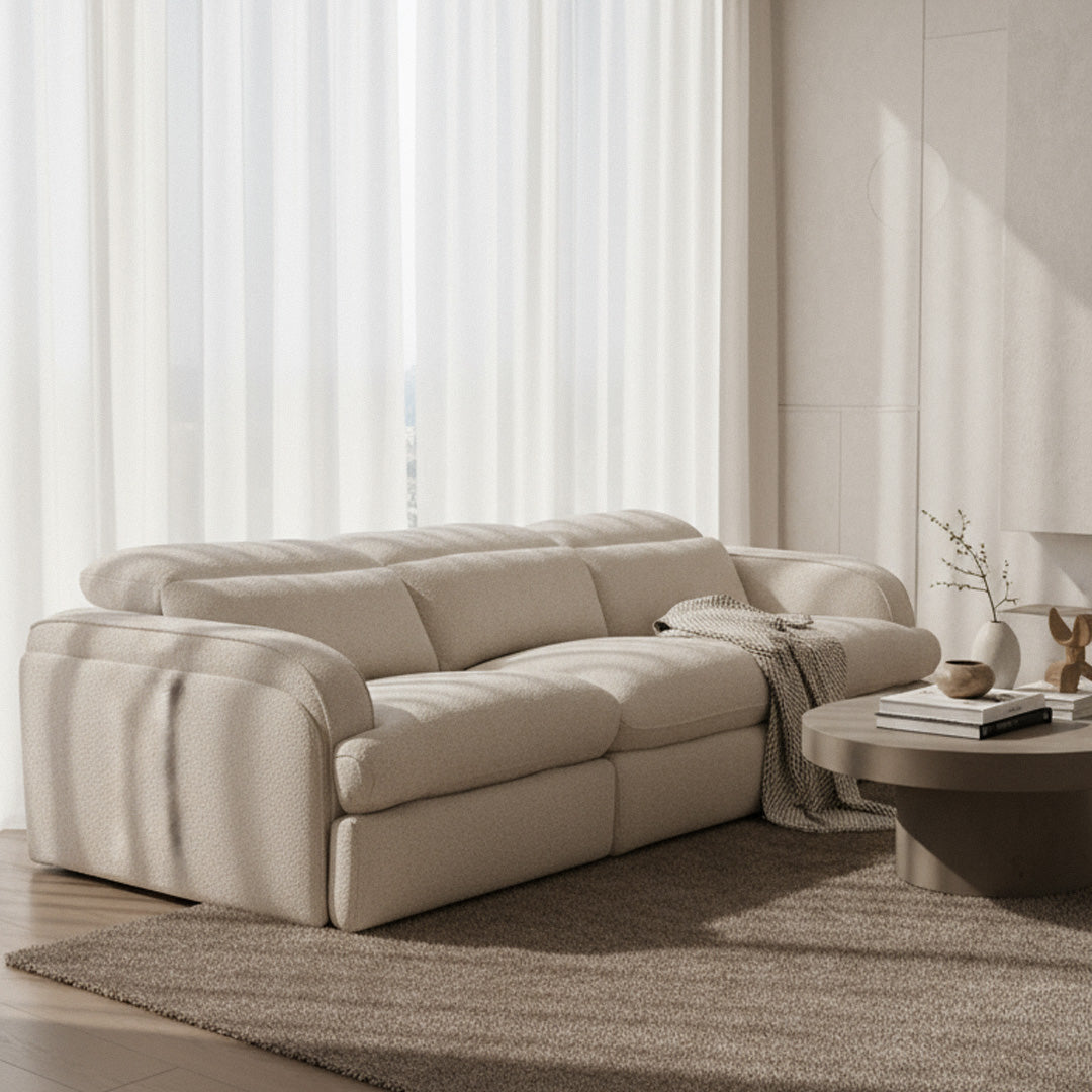 Ambler - Modern Off-White Fabric Sofa w/ 2 Power Recliners by VIG Furniture - View 7